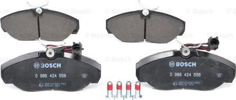 BOSCH 0 986 424 556 - Brake Pad Set, disc brake autospares.lv