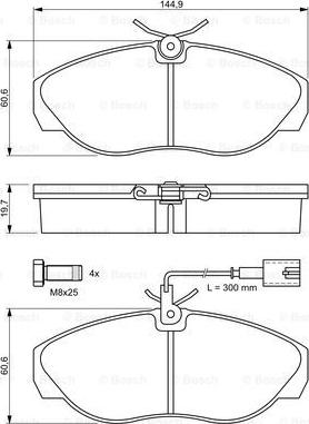 BOSCH 0 986 424 556 - Brake Pad Set, disc brake autospares.lv