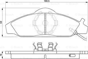 BOSCH 0 986 424 551 - Brake Pad Set, disc brake autospares.lv