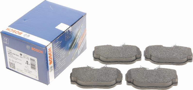 BOSCH 0 986 424 564 - Brake Pad Set, disc brake autospares.lv