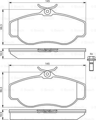 BOSCH 0 986 424 565 - Brake Pad Set, disc brake autospares.lv