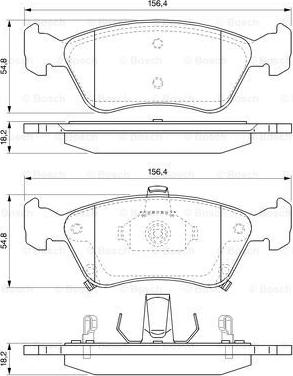 BOSCH 0 986 424 560 - Brake Pad Set, disc brake autospares.lv