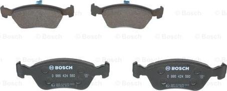 BOSCH 0 986 424 560 - Brake Pad Set, disc brake autospares.lv