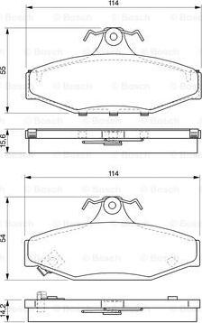 BOSCH 0 986 424 561 - Brake Pad Set, disc brake autospares.lv