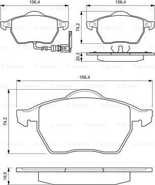 BOSCH 0 986 424 501 - Brake Pad Set, disc brake autospares.lv