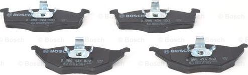 BOSCH 0 986 424 502 - Brake Pad Set, disc brake autospares.lv