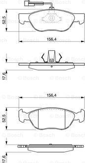 BOSCH 0 986 424 510 - Brake Pad Set, disc brake autospares.lv