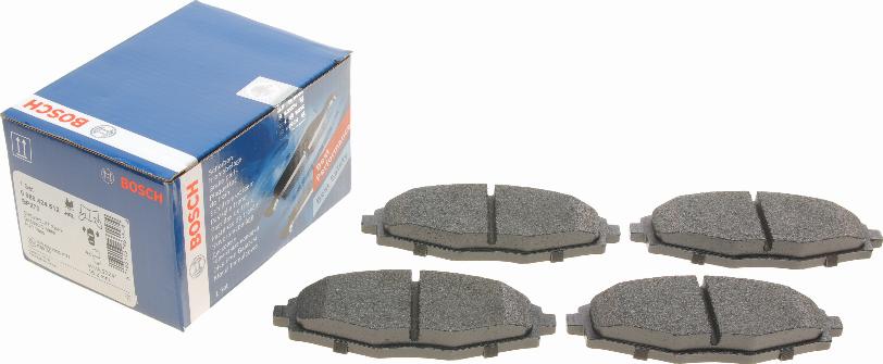 BOSCH 0 986 424 512 - Brake Pad Set, disc brake autospares.lv