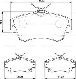 BOSCH 0 986 424 586 - Brake Pad Set, disc brake autospares.lv