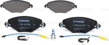 BOSCH 0 986 424 582 - Brake Pad Set, disc brake autospares.lv