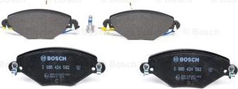 BOSCH 0 986 424 582 - Brake Pad Set, disc brake autospares.lv