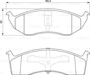 BOSCH 0 986 424 587 - Brake Pad Set, disc brake autospares.lv