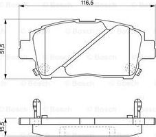 BOSCH 0 986 424 534 - Brake Pad Set, disc brake autospares.lv