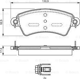 BOSCH 0 986 424 529 - Brake Pad Set, disc brake autospares.lv