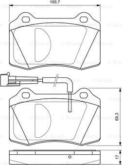 BOSCH 0 986 424 579 - Brake Pad Set, disc brake autospares.lv