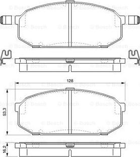 BOSCH 0 986 424 573 - Brake Pad Set, disc brake autospares.lv