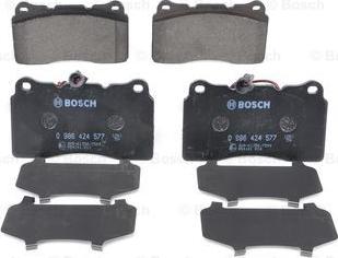 BOSCH 0 986 424 577 - Brake Pad Set, disc brake autospares.lv