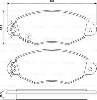 BOSCH 0 986 424 691 - Brake Pad Set, disc brake autospares.lv