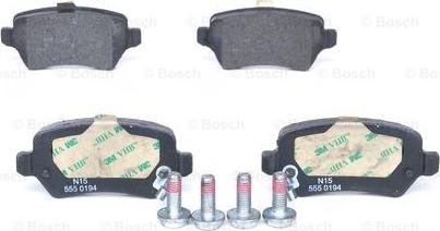 BOSCH 0 986 424 646 - Brake Pad Set, disc brake autospares.lv