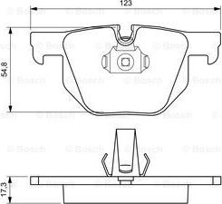 BOSCH 0 986 424 653 - Brake Pad Set, disc brake autospares.lv