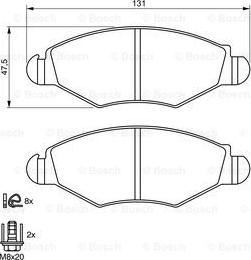 BOSCH 0 986 424 660 - Brake Pad Set, disc brake autospares.lv