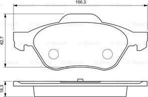 BOSCH 0 986 424 619 - Brake Pad Set, disc brake autospares.lv