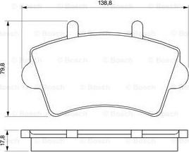 BOSCH 0 986 424 614 - Brake Pad Set, disc brake autospares.lv