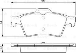 BOSCH 0 986 424 617 - Brake Pad Set, disc brake autospares.lv