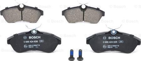 BOSCH 0 986 424 635 - Brake Pad Set, disc brake autospares.lv