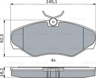 BOSCH 0 986 424 636 - Brake Pad Set, disc brake autospares.lv