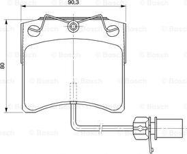 BOSCH 0 986 424 673 - Brake Pad Set, disc brake autospares.lv