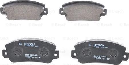 BOSCH 0 986 424 098 - Brake Pad Set, disc brake autospares.lv