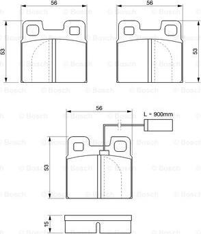 BOSCH 0 986 424 049 - Brake Pad Set, disc brake autospares.lv