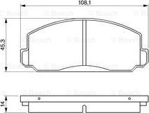 BOSCH 0 986 424 055 - Brake Pad Set, disc brake autospares.lv