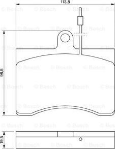 BOSCH 0 986 424 069 - Brake Pad Set, disc brake autospares.lv