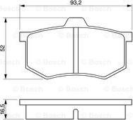 BOSCH 0 986 424 063 - Brake Pad Set, disc brake autospares.lv