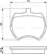 BOSCH 0 986 424 005 - Brake Pad Set, disc brake autospares.lv