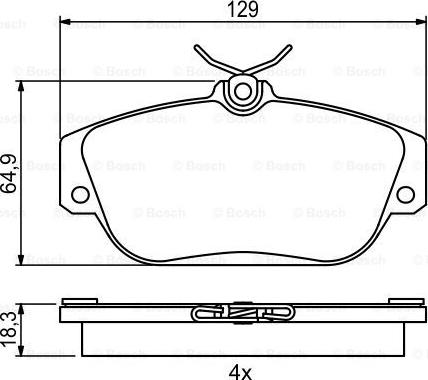 BOSCH 0 986 424 016 - Brake Pad Set, disc brake autospares.lv