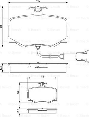 BOSCH 0 986 424 018 - Brake Pad Set, disc brake autospares.lv