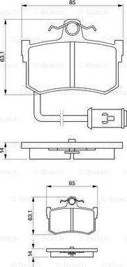 BOSCH 0 986 424 013 - Brake Pad Set, disc brake autospares.lv