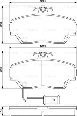 BOSCH 0 986 424 012 - Brake Pad Set, disc brake autospares.lv