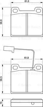 BOSCH 0 986 424 035 - Brake Pad Set, disc brake autospares.lv