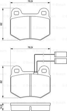 BOSCH 0 986 424 037 - Brake Pad Set, disc brake autospares.lv