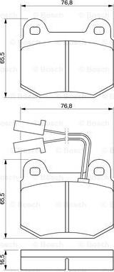 BOSCH 0 986 424 029 - Brake Pad Set, disc brake autospares.lv