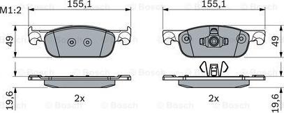 BOSCH 0 986 424 021 - Brake Pad Set, disc brake autospares.lv