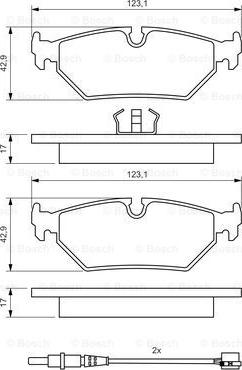 BOSCH 0 986 424 027 - Brake Pad Set, disc brake autospares.lv