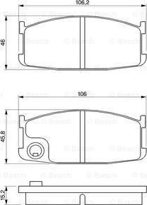 BOSCH 0 986 424 079 - Brake Pad Set, disc brake autospares.lv