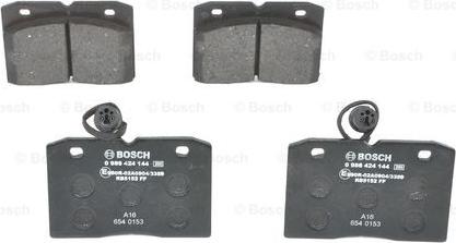 BOSCH 0 986 424 144 - Brake Pad Set, disc brake autospares.lv