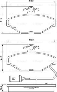 BOSCH 0 986 424 151 - Brake Pad Set, disc brake autospares.lv