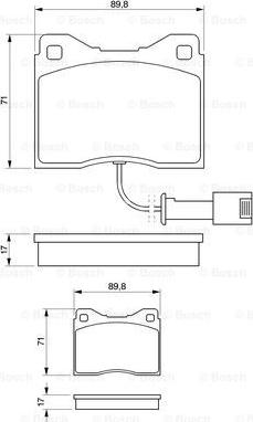 BOSCH 0 986 424 152 - Brake Pad Set, disc brake autospares.lv